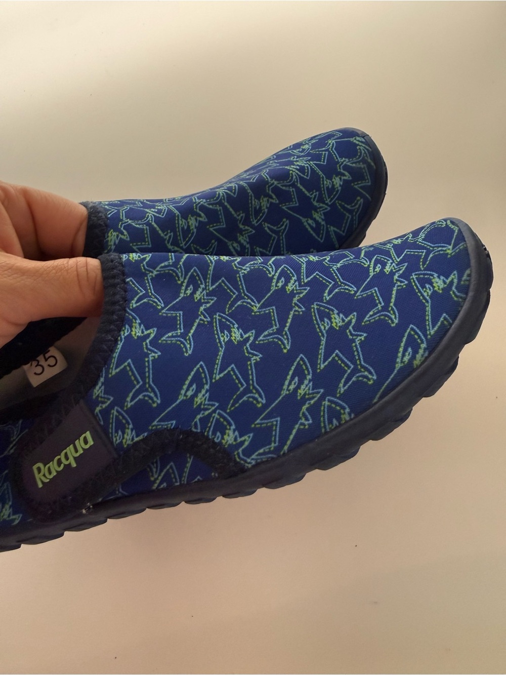 Racqua Kids Blue Shark-Print Water Shoes